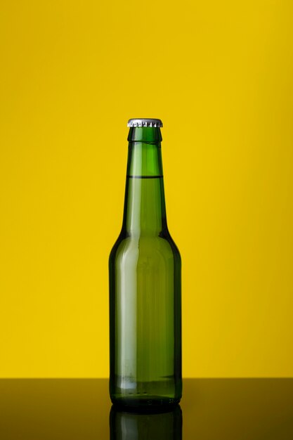 Botella de cerveza fría