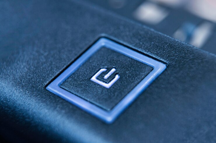 Foto gratuito botón de fondo de tecnología
