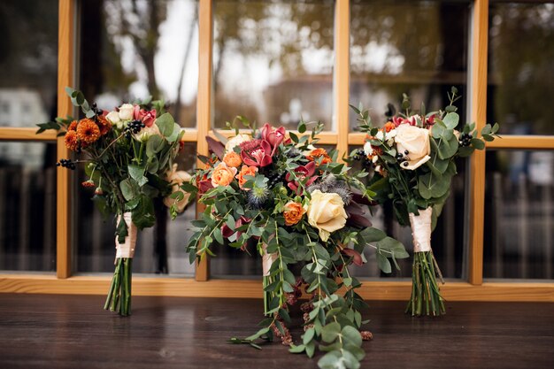 Bouqeut boda por la ventana