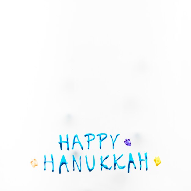 Brillante feliz escritura de Hanukkah