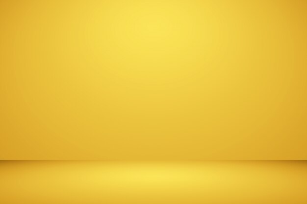 Brillante pared amarillo estudio borroso