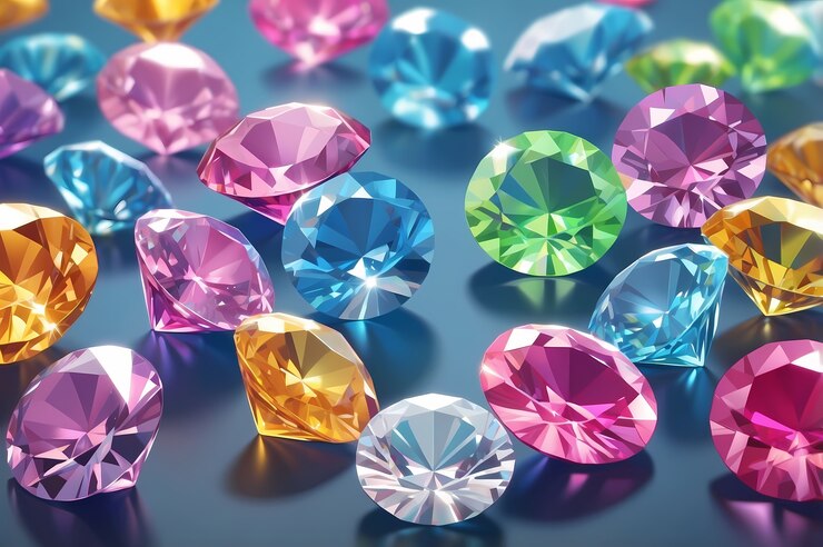 Foto gratuito brillo de lujo diamantes arte digital
