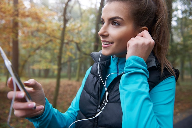 La buena música durante el jogging es muy importante.