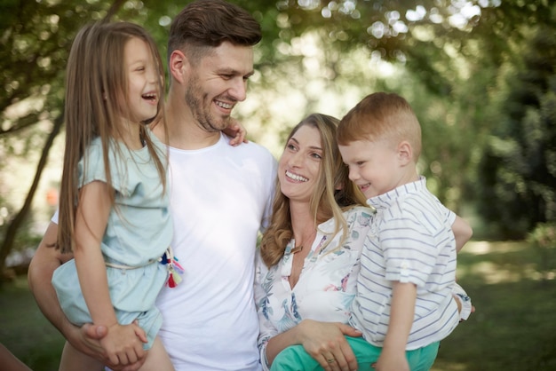 Buenas vibraciones de una familia amorosa.