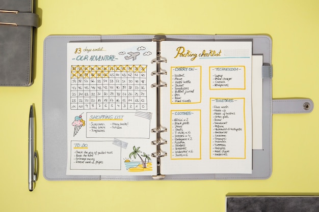 Bullet journal plano y suministros