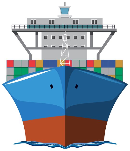 Buque de carga con contenedores de transporte