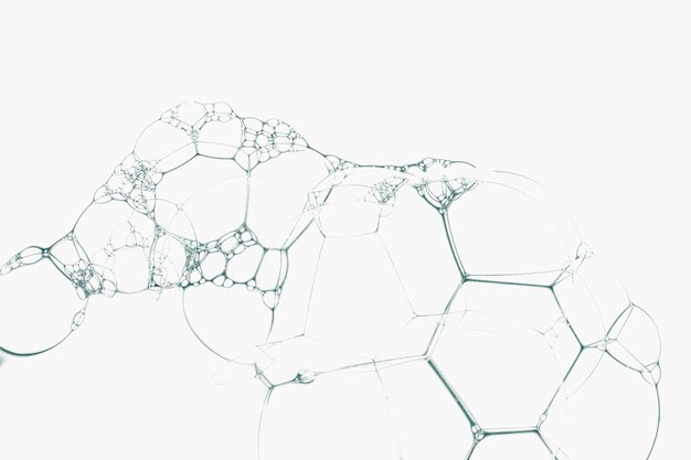 Burbuja de jabón verde oliva sobre fondo de arte blanco estilo minimalista