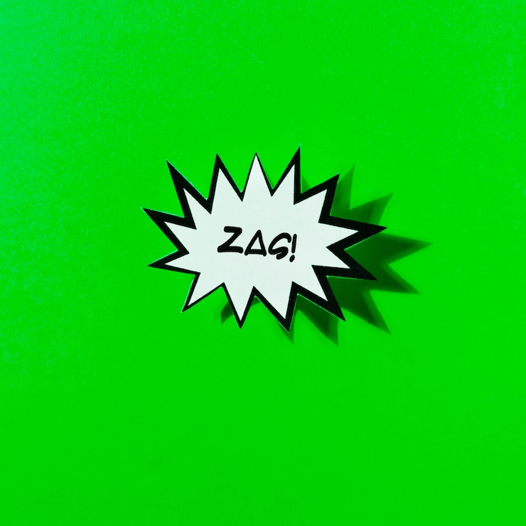Foto gratuito burbuja de texto cómico en estilo pop art sobre fondo verde