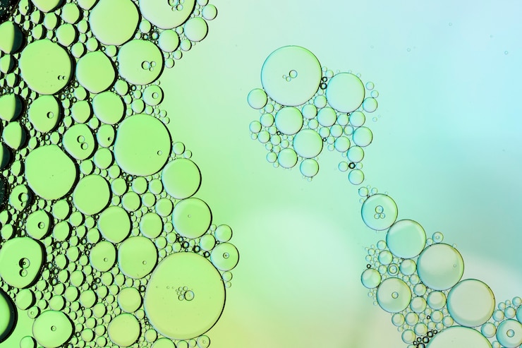 Foto gratuito burbujas en un diseño abstracto aceite frío