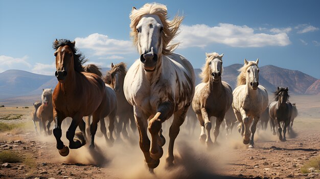 El caballo en la naturaleza genera imagen