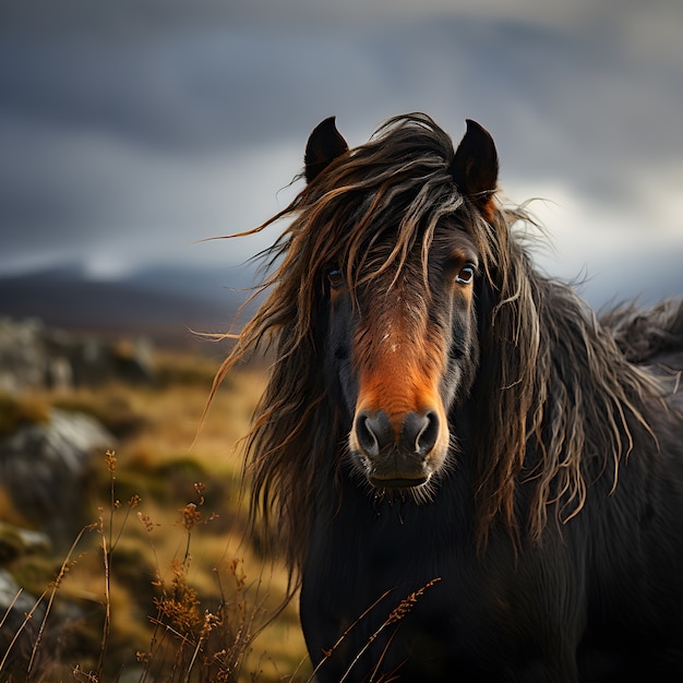 El caballo en la naturaleza genera imagen