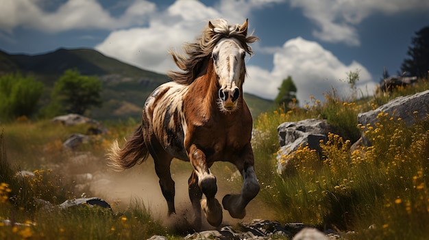 El caballo en la naturaleza genera imagen