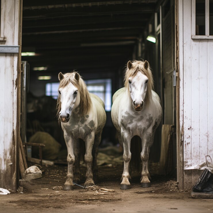 Foto gratuito el caballo en la naturaleza genera imagen