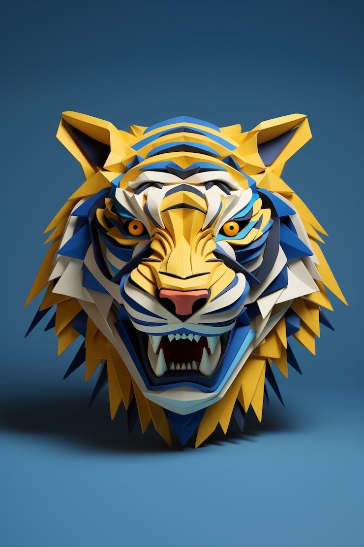 Foto gratuito cabeza de tigre feroz en estudio