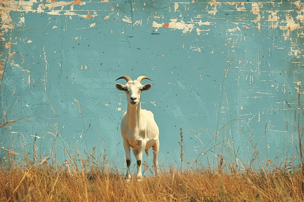 Foto gratuita cabra fotorrealista en la naturaleza