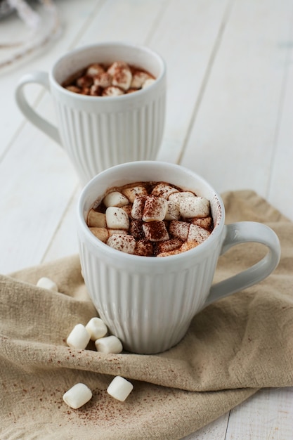 Cacao caliente con malvavisco