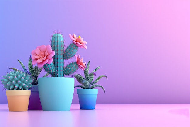 Foto gratuita cactus del desierto en un arreglo de estudio