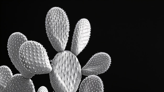 Foto gratuita cactus del desierto blanco y negro