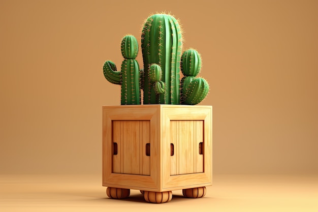 Foto gratuita cactus del desierto en el estudio