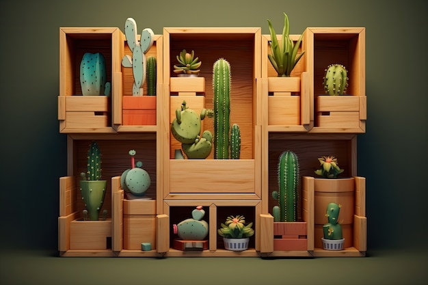 Foto gratuita cactus del desierto en el estudio