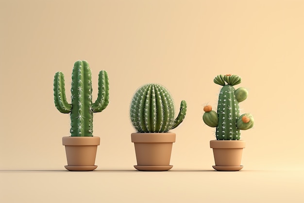 Foto gratuita cactus del desierto en el estudio