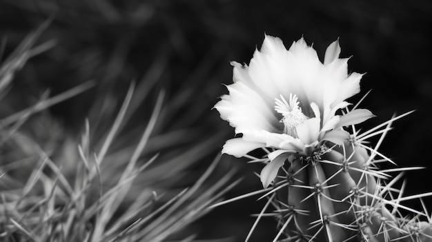 Cactus del desierto monocromático