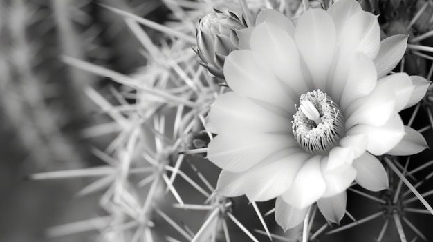 Cactus del desierto monocromático