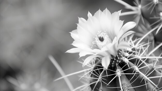 Cactus del desierto monocromático
