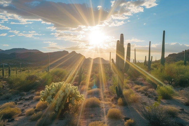 Cactus del desierto en la naturaleza