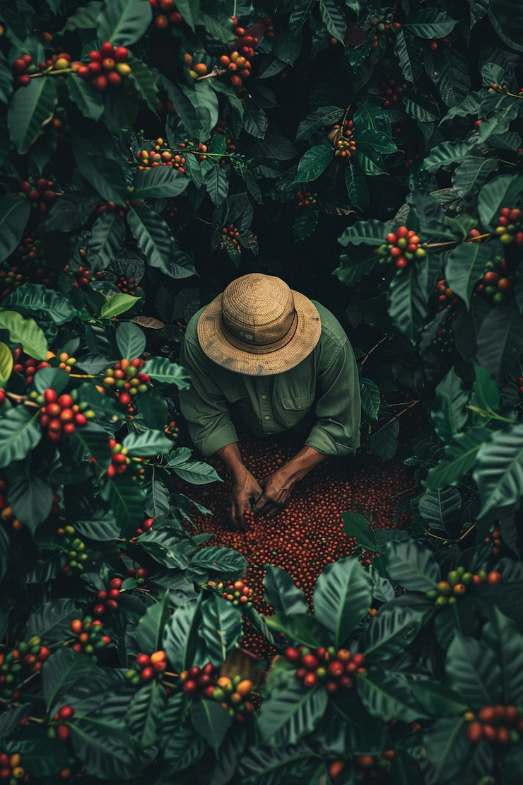 Foto gratuito el café adulto cosechando