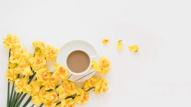 Café y flores