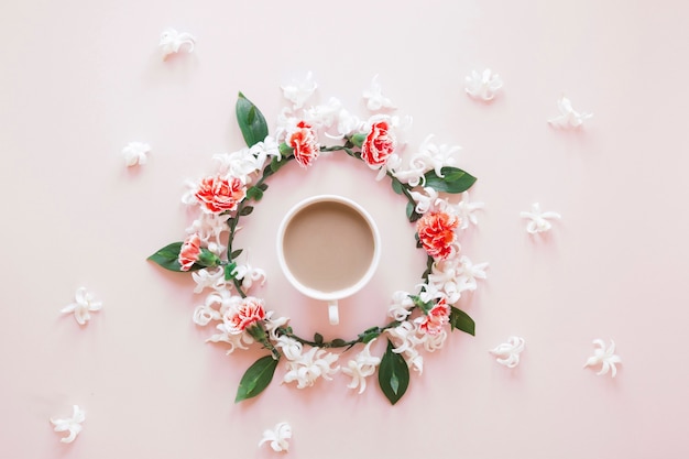 Café y flores