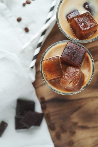 Café helado con chocolate