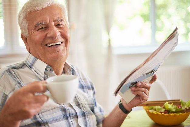 El café de la mañana y el periódico son una gran relajación.