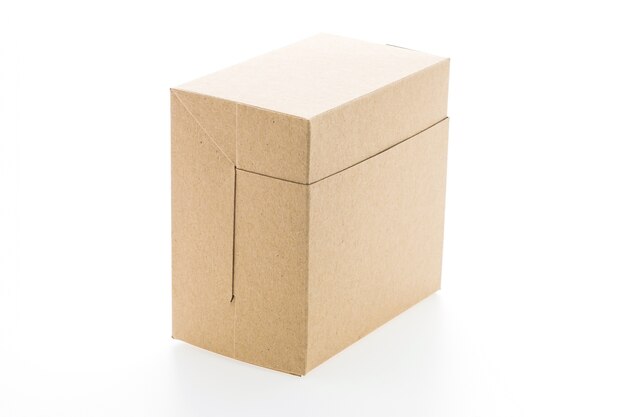 Caja de papel marrón