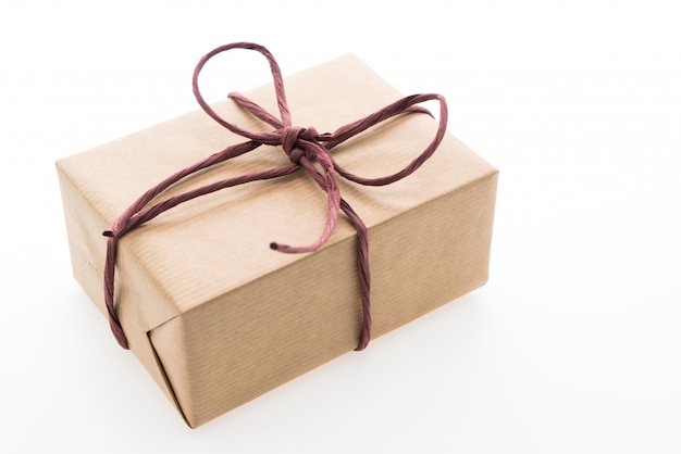 Caja de regalo marrón