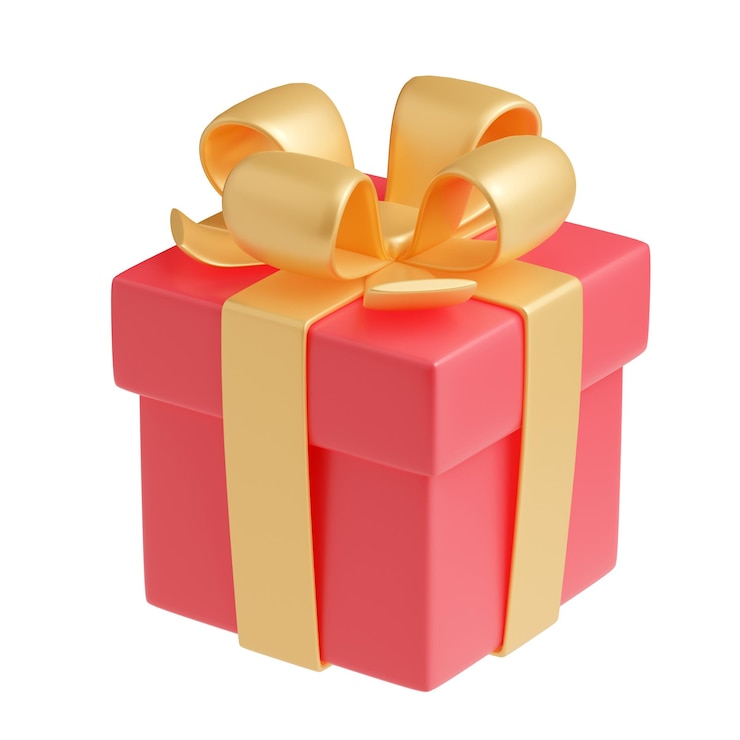 Foto gratuito caja de regalo de renderizado 3d con paquete de regalo de cinta