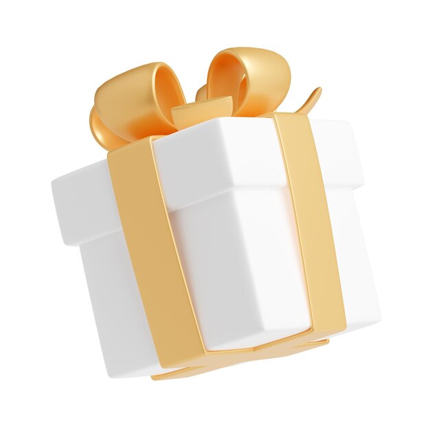 Caja de regalo de renderizado 3D con paquete de regalos de cinta