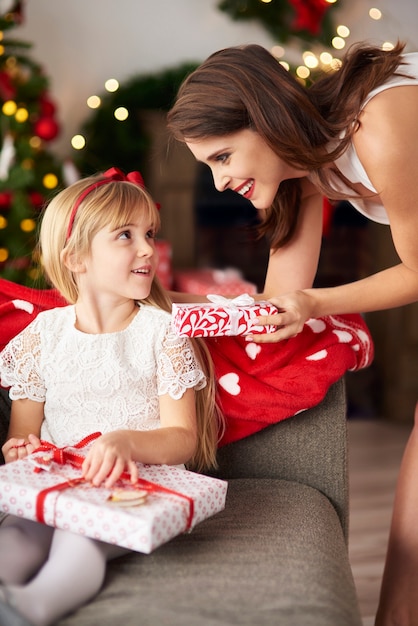 Caja de regalos de Navidad de intercambio familiar