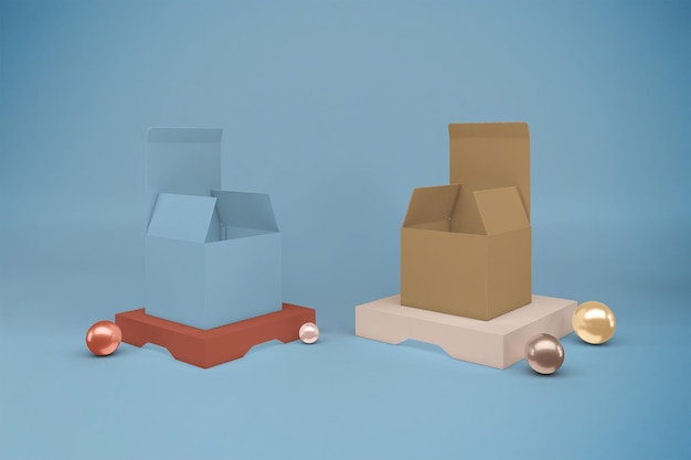 Cajas de Ramadán con lado de perspectiva de linterna