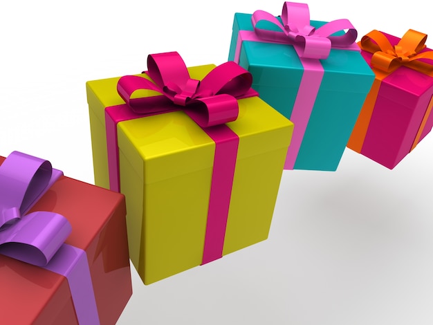 Cajas de regalos de colores