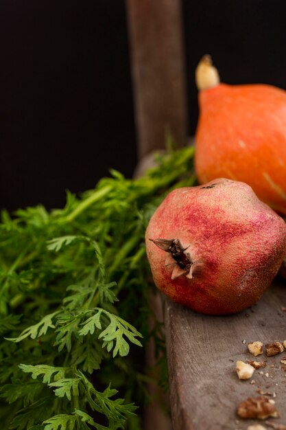 Calabaza deliciosa de alto ángulo