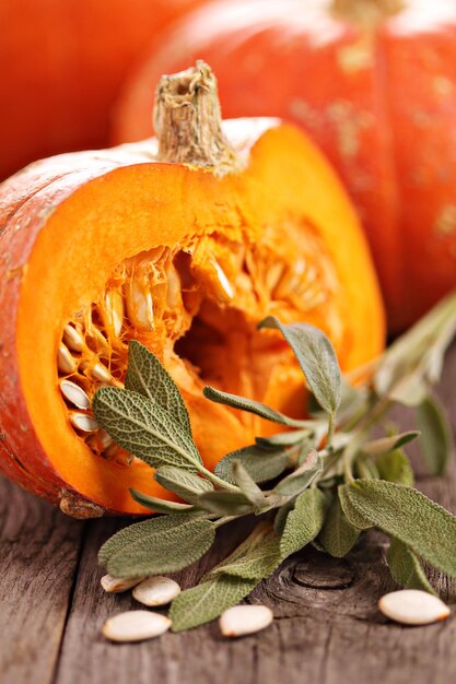 calabazas con salvia