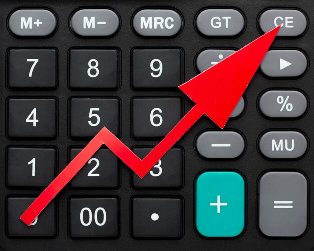 Calculadora de primer plano para economía global