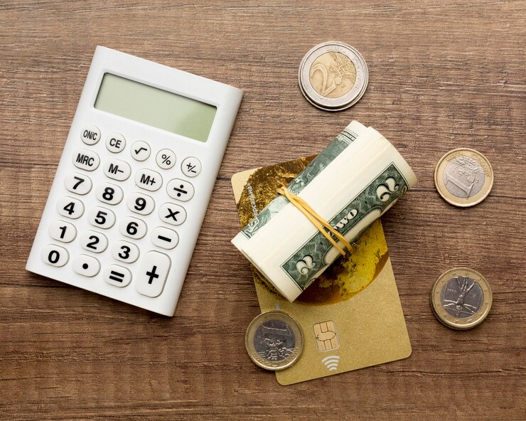 Foto gratuito calcular el concepto de pago mensual