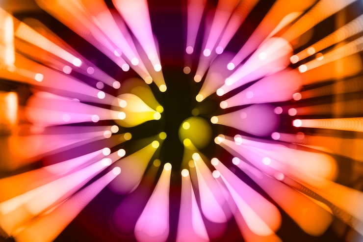 Foto gratuito cálidas luces en movimiento