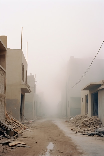 Foto gratuita calle de la ciudad de marrakech después del terremoto