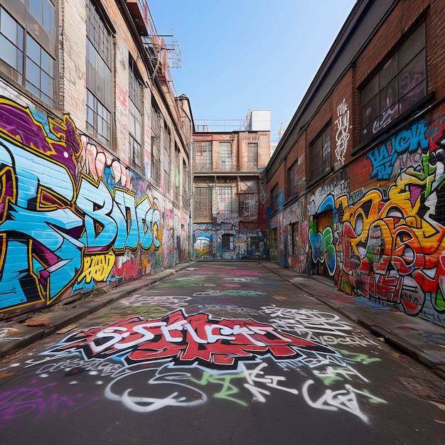 Foto gratuita calles de nueva york llenas de graffitis