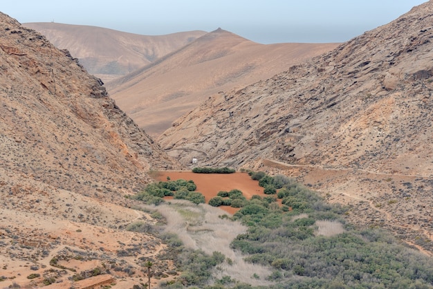 El camino de Bentacoria a Pájara en la isla de Fuerteventura, España