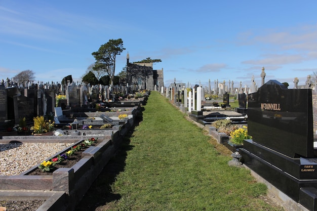 Camino del jardín del cementerio